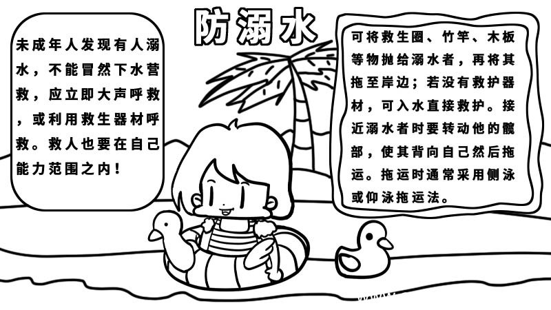 防溺水黑板报内容 防溺水黑板报画法