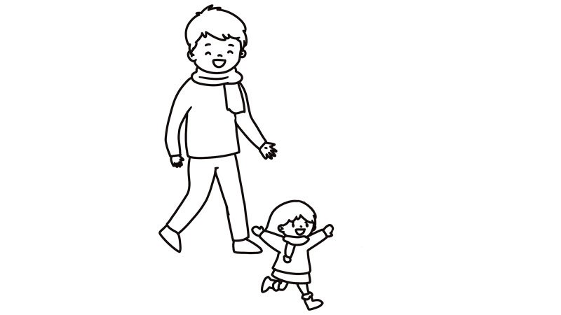 家庭日简笔画教程家庭日简笔画步骤