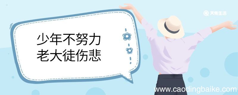 少年不努力老大徒伤悲这首诗的意思 少年不努力老大徒伤悲翻译