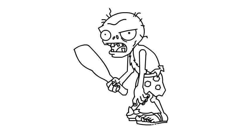 植物僵尸简笔画画法植物僵尸简笔画怎么画