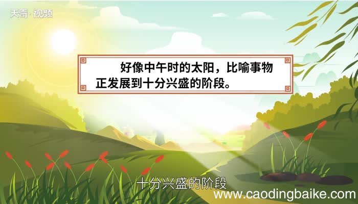 如日中天的意思 如日中天的出处