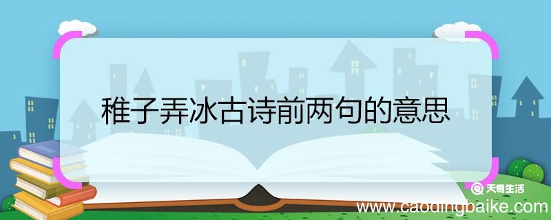 稚子弄冰古诗前两句的意思 稚子弄冰古诗前两句翻译