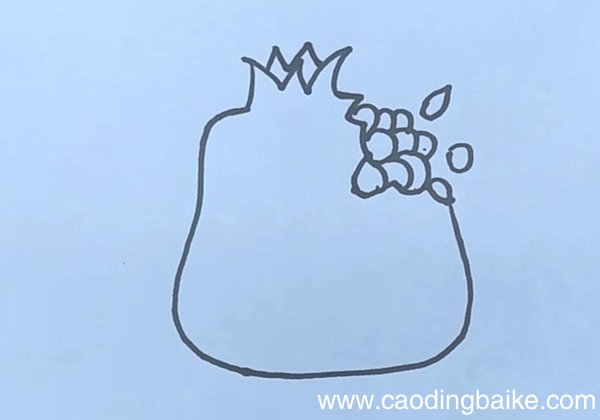 石榴简笔画石榴怎么画