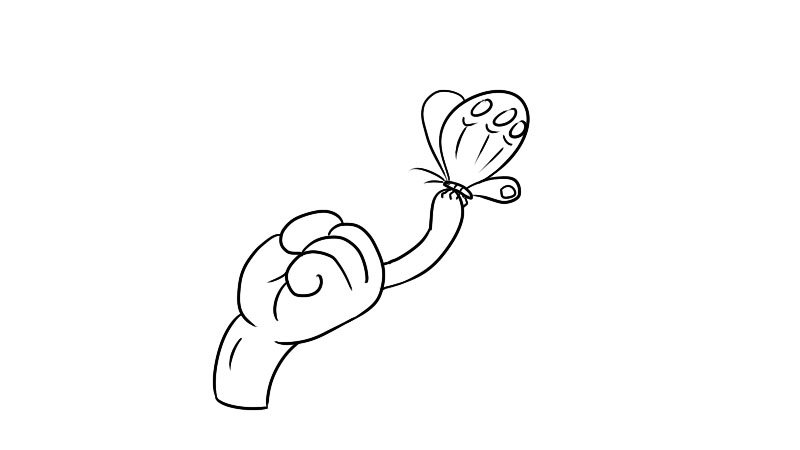 我和蝴蝶简笔画怎么画怎么画我和蝴蝶简笔画