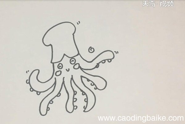 章鱼的简笔画