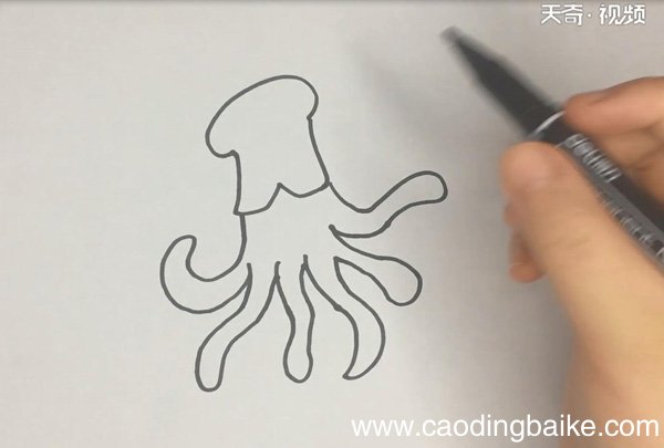 章鱼的简笔画