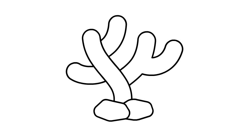 珊瑚简笔画画法珊瑚简笔画步骤