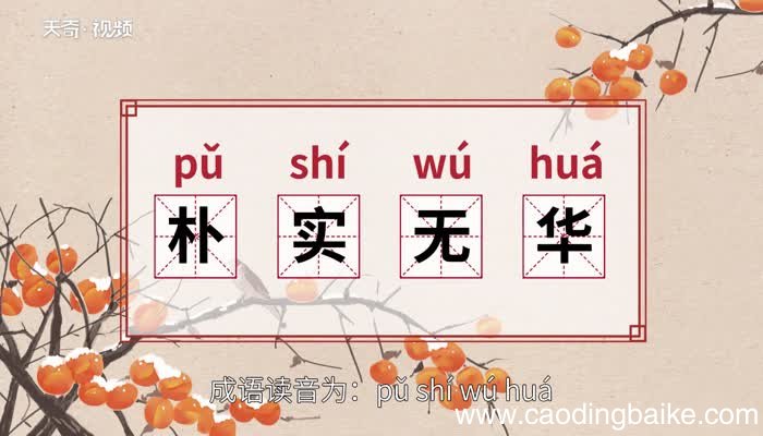 朴实无华的意思 朴实无华的出处