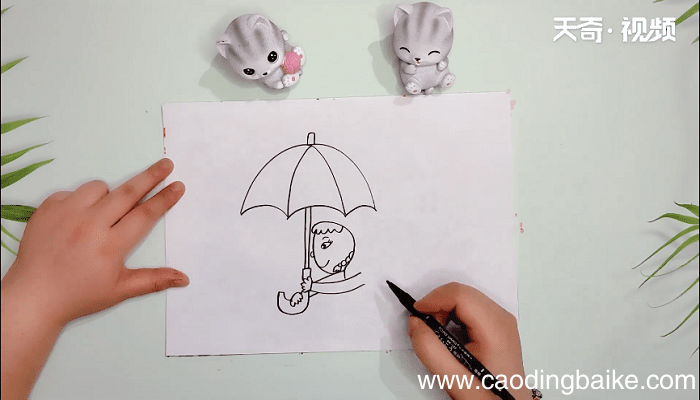 下雨的画简笔画 下雨的画画报