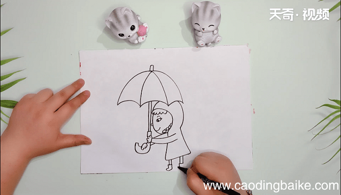 下雨的画简笔画 下雨的画画报
