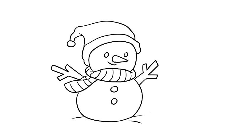 圣诞节雪人简笔画怎么画圣诞节雪人简笔画步骤