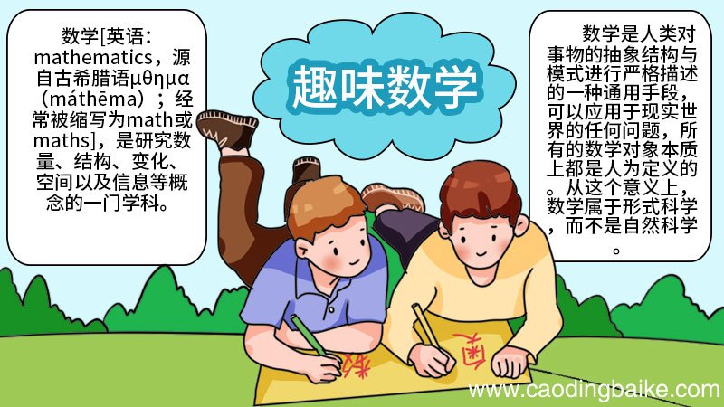 如何画数学手抄报