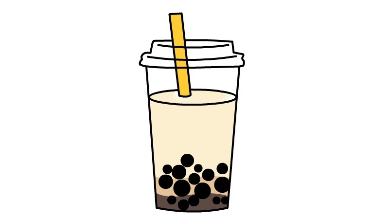 珍珠奶茶简笔画画法珍珠奶茶简笔画步骤