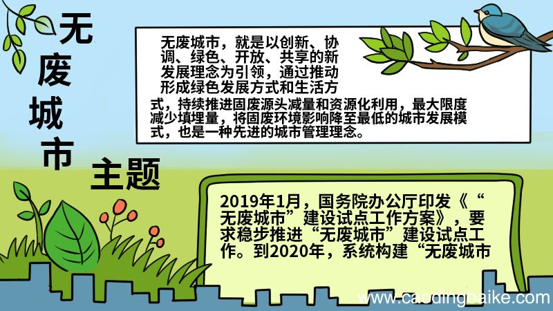 无废城市主题手抄报无废城市主题手抄报画法
