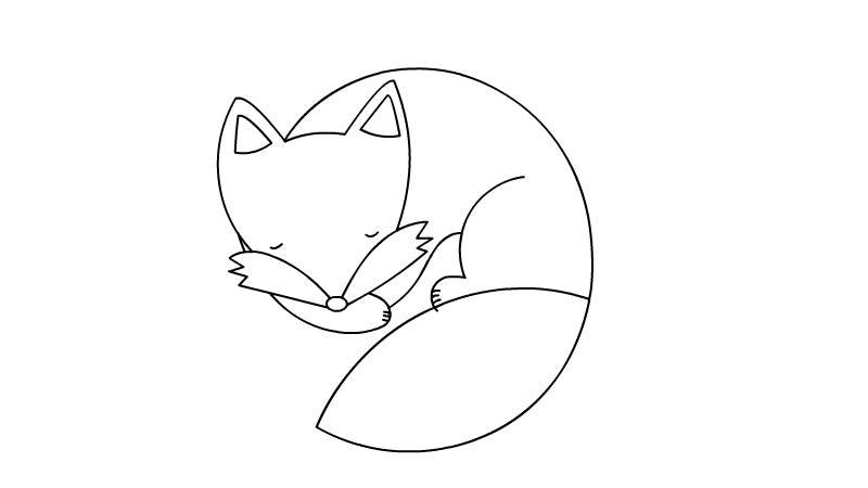 冬眠动物简笔画