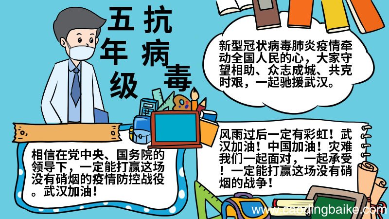 五年级抗病毒手抄报五年级抗病毒手抄报步骤