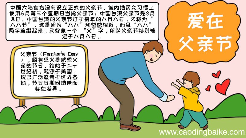 爱在父亲节手抄报爱在父亲节手抄报怎么画