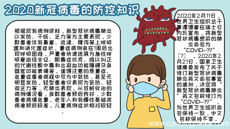 2020新冠病毒的防控知识手抄报 2020新冠病毒的防控知识手抄报的画法