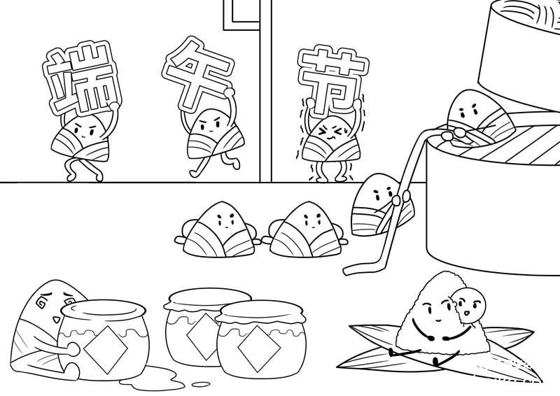 端午节简单图画 端午节简笔画