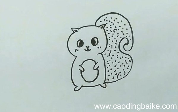 松鼠简笔画松鼠怎么画