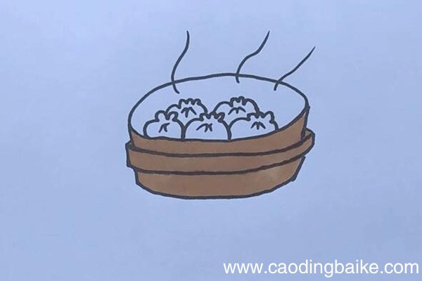 小笼包简笔画 小笼包怎么画