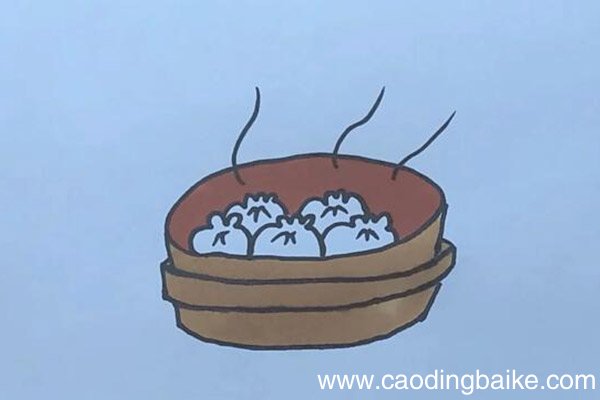 小笼包简笔画 小笼包怎么画