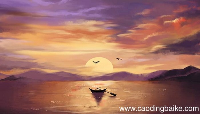 秋晚的江上描写的景色