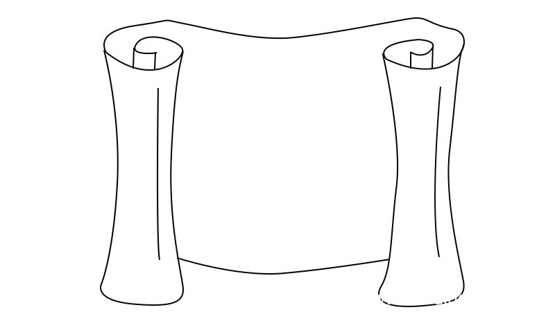 书卷简笔画教程书卷简笔画画法