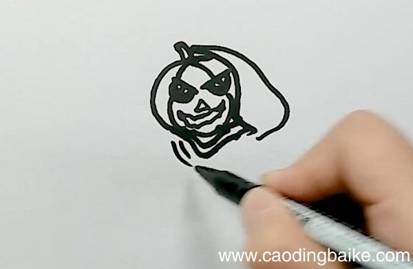 南瓜死神简笔画 南瓜死神的画法