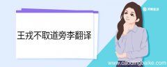 王戎不取道旁李翻译 王戎不取道旁李翻译及启示