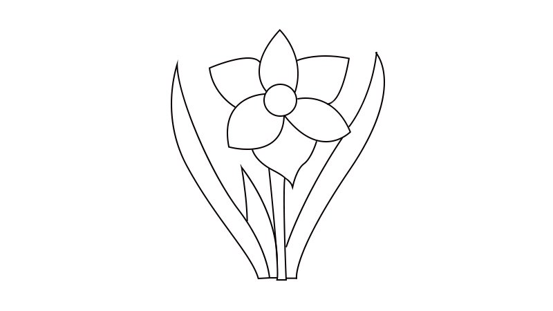 水仙花简笔画教程水仙花简笔画画法