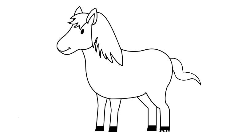 马的简笔画 马的简笔画怎么画