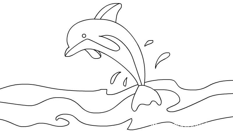 海洋鲸鱼简笔画