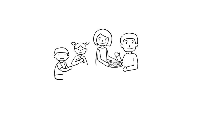 聚餐简笔画教程聚餐简笔画怎么画