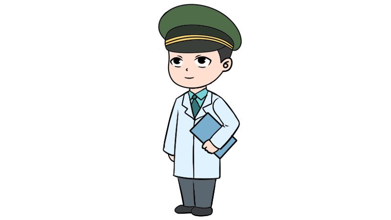 军医简笔画怎么画军医简笔画画法