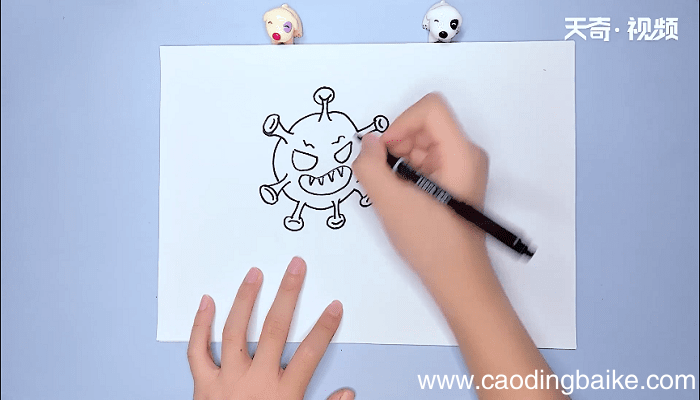 病毒逃跑的简笔画 病毒逃跑的简笔画怎么画
