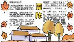 霜降手抄报怎么画 霜降手抄报的画法