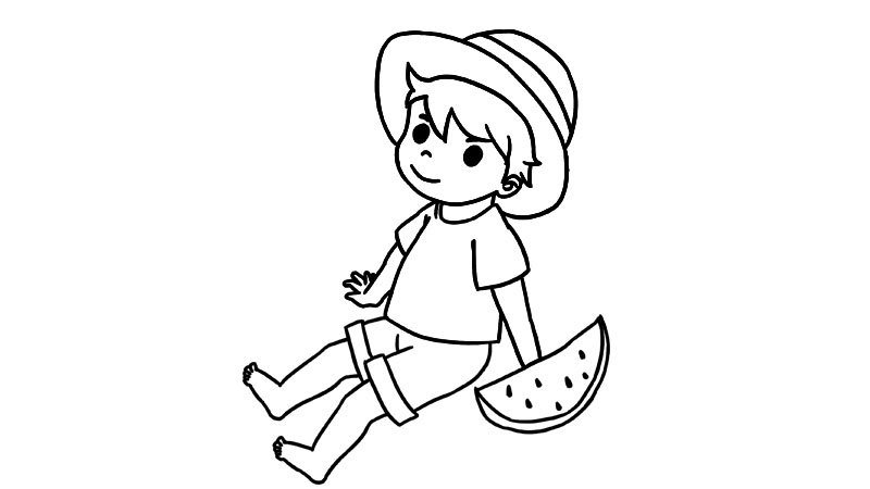 夏至简笔画的步骤夏至简笔画的画法