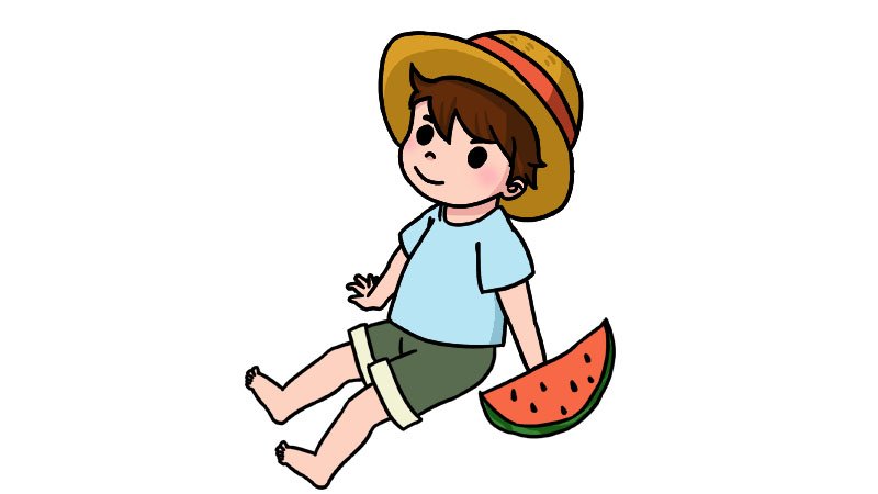 夏至简笔画的步骤夏至简笔画的画法
