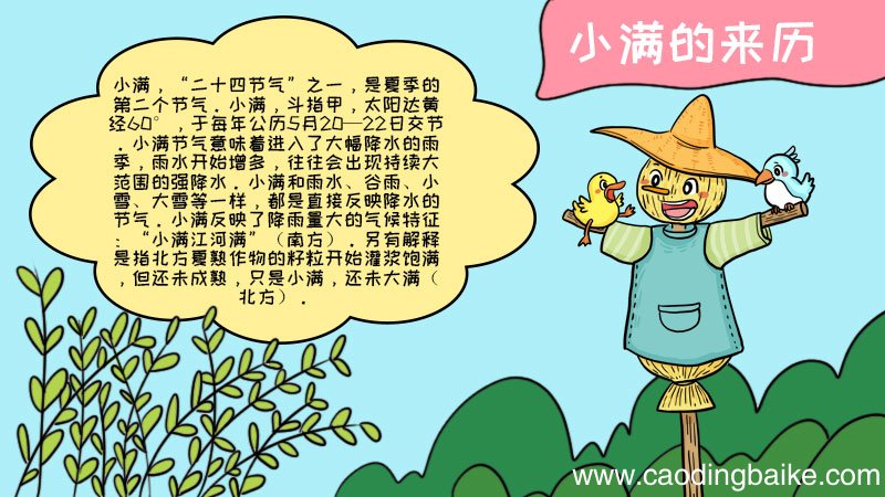 小满的来历手抄报内容 小满的来历手抄报内容画法