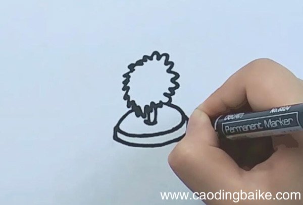 鸡毛毽简笔画