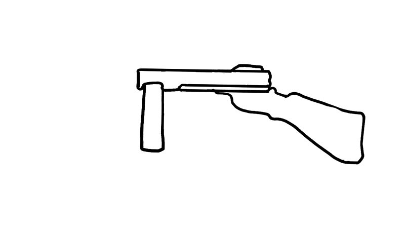 机关枪简笔画