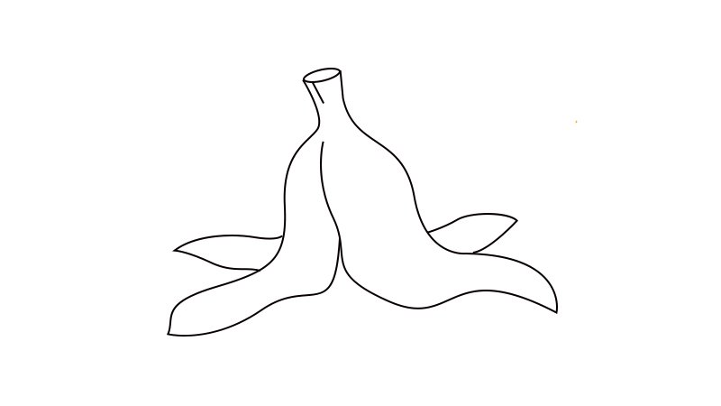 香蕉皮简笔画步骤香蕉皮简笔画画法
