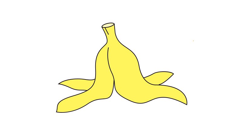 香蕉皮简笔画步骤香蕉皮简笔画画法