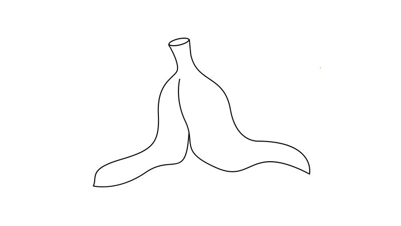 香蕉皮简笔画步骤香蕉皮简笔画画法