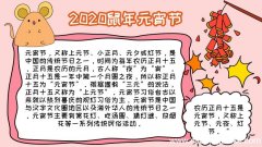 2020鼠年元宵节手抄报 2020鼠年元宵节手抄报的画法