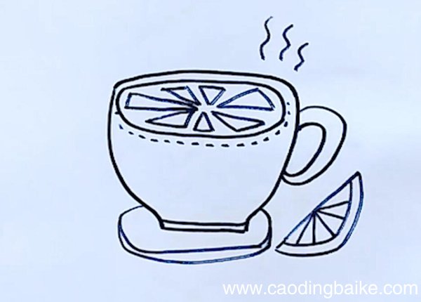 柠檬茶简笔画柠檬茶画法