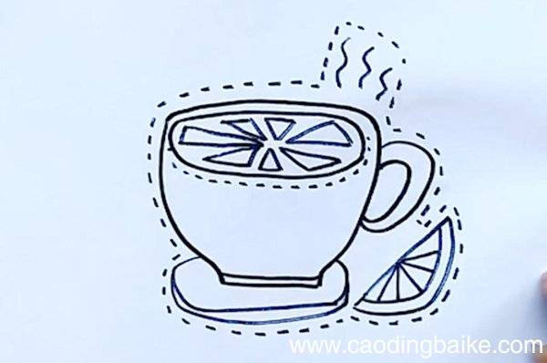 柠檬茶简笔画柠檬茶画法
