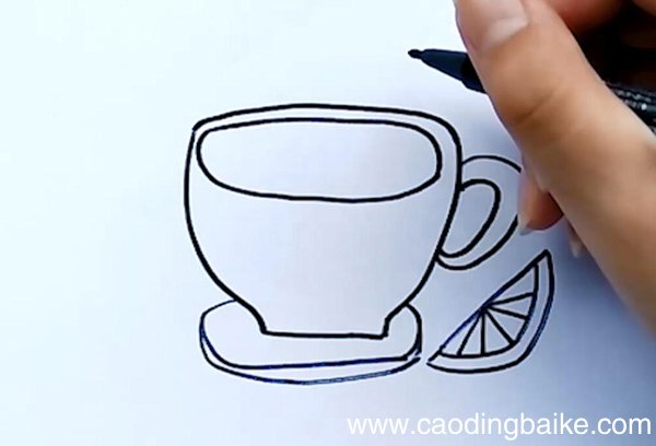 柠檬茶简笔画柠檬茶画法