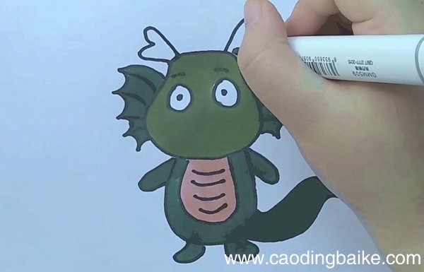 小绿龙简笔画 小绿龙的画法